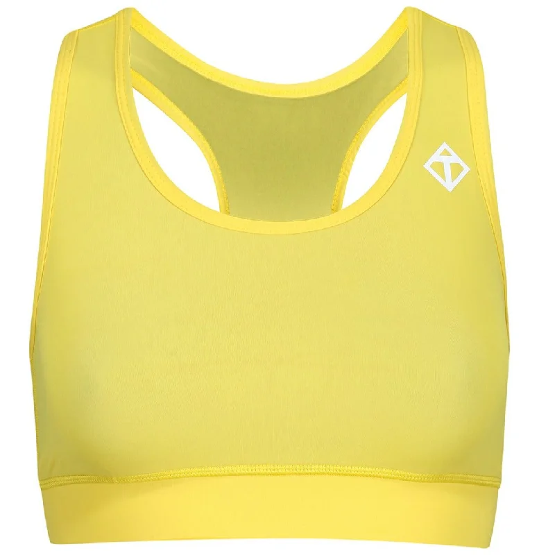 Overstock Yellow Racer Back Bra